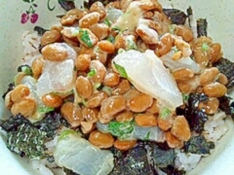 ＜贅沢バージョン＞納豆の食べ方-鯛の刺身♪
